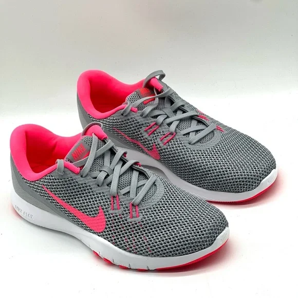 Nike Gray and Pink Athletic Shoes with Flex Technology - Picture 2 of 3